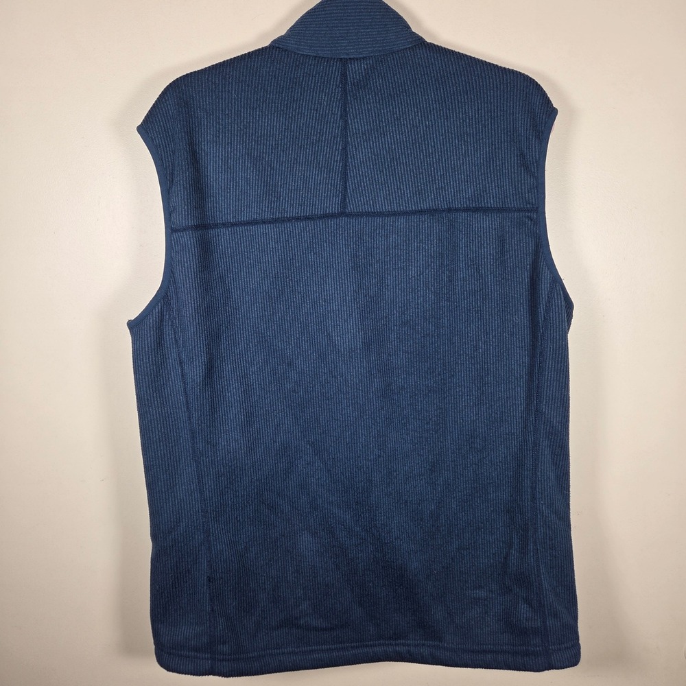 REI Fleece Vest Mens L Blue Polartec Full Zip Ribbed Texture Gorpcore Outdoors - Picture 7 of 9